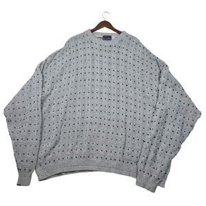 VTG Peconic Bay Traders Sweater XXL Textured Knit Cotton Made USA 90s Oversized